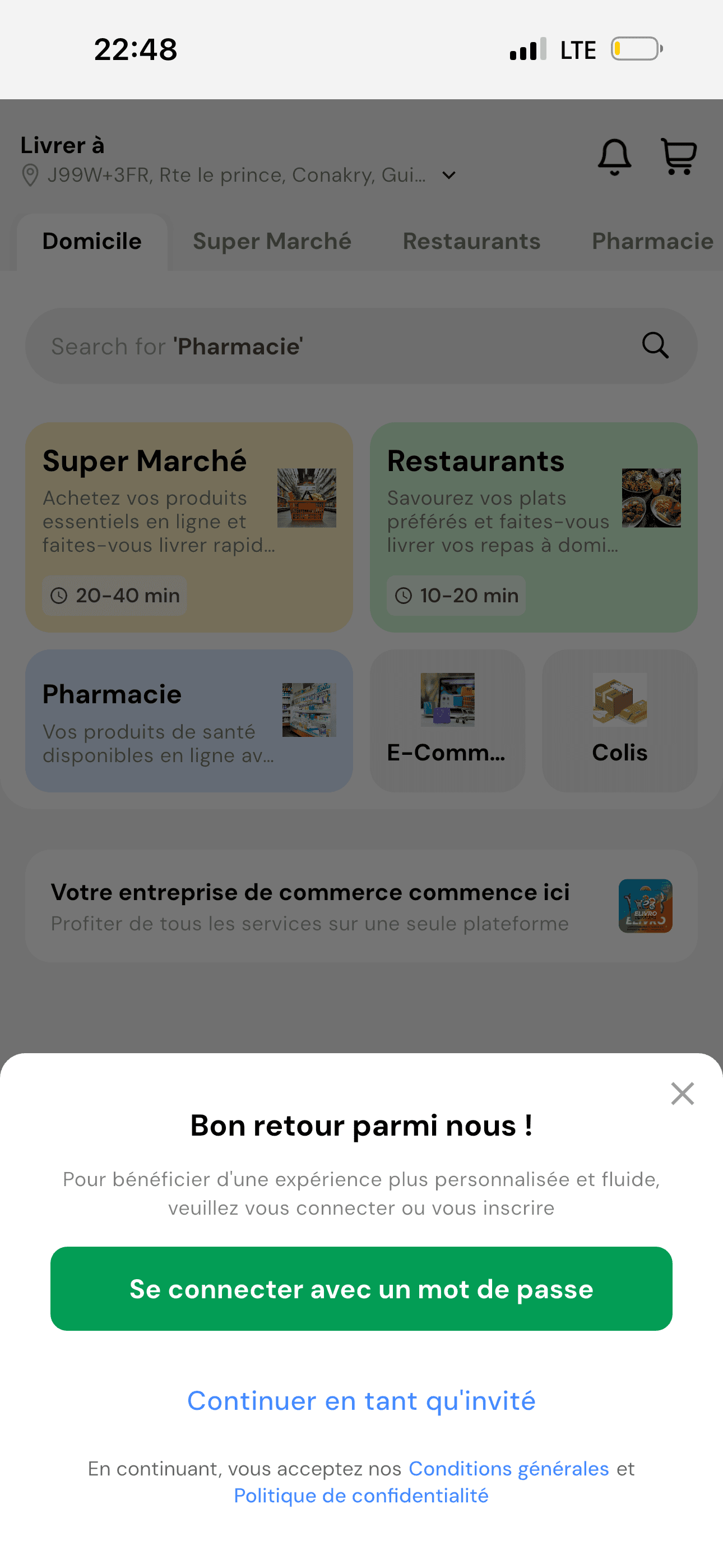 Page d'accueil